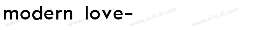modern love字体转换